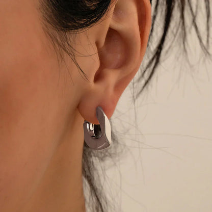 Edelstahl Große Kreis-Creolen