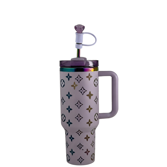 Luxus-Design Tumbler + Premium Schlüsselanhänger + Schmuck-Aufsatz – Flieder