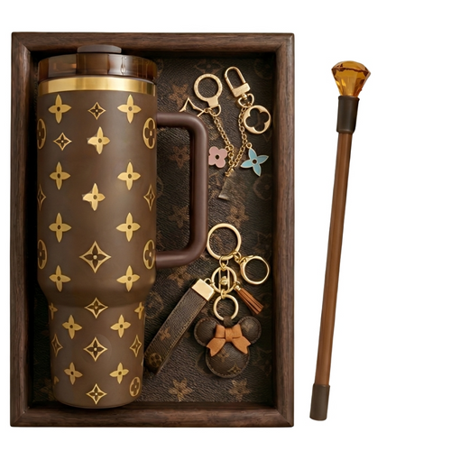 Premium Tumbler & Zubehör Geschenkset – 5-teilig