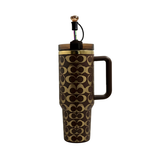 Holografischer Monogramm Quencher Tumbler  (1,2 l) – Braun